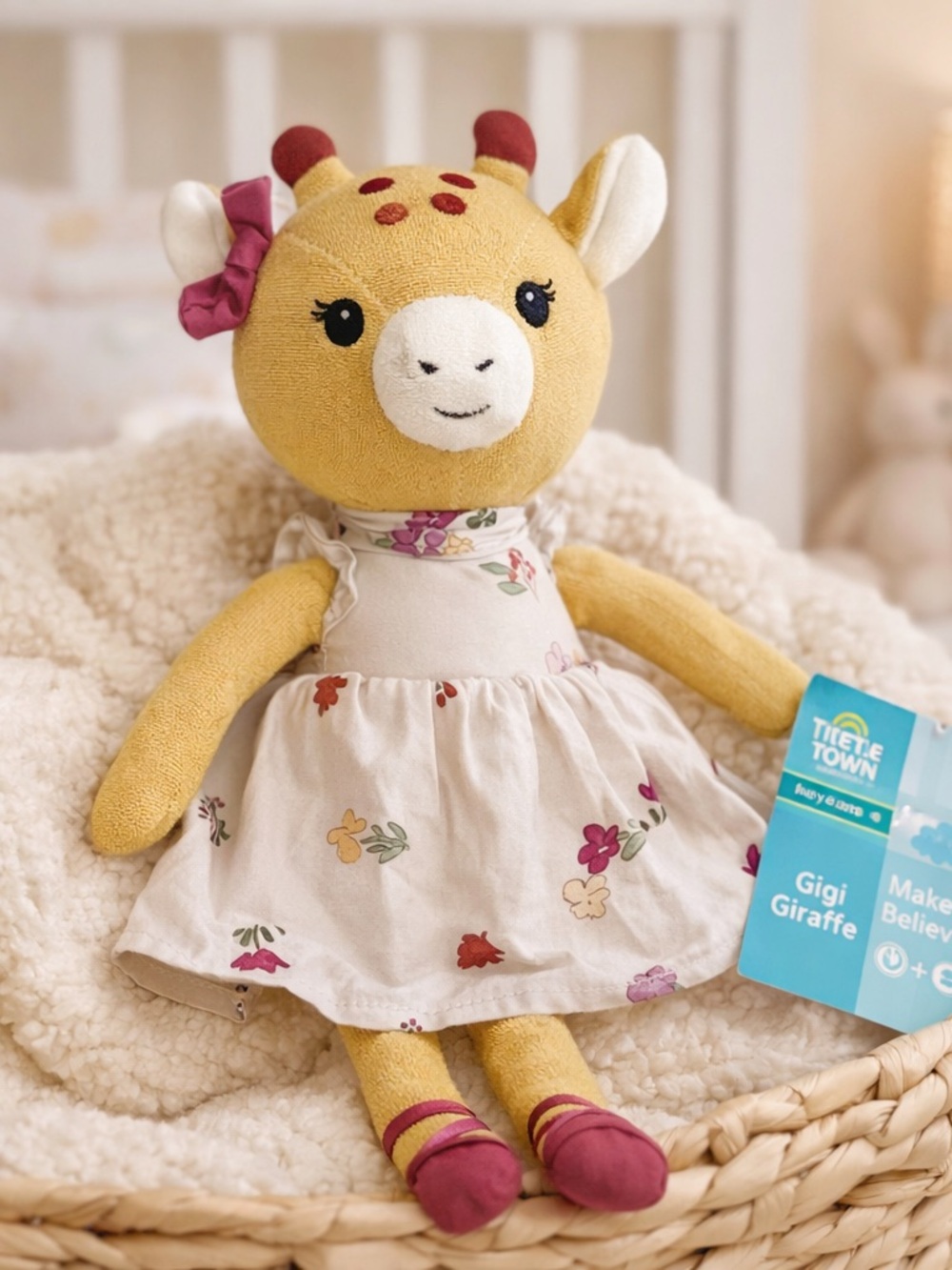 Gigi Giraffe Plush Doll - Yellow with Pink Accents by Tiete Town